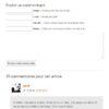 Formulaire commentaires en haut