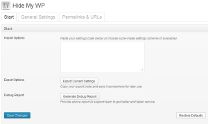 04 import export 300x179 sur Sécuriser et protéger WordPress avec HideMyWP Sécuriser et protéger WordPress avec HideMyWP 04 import export 300x179