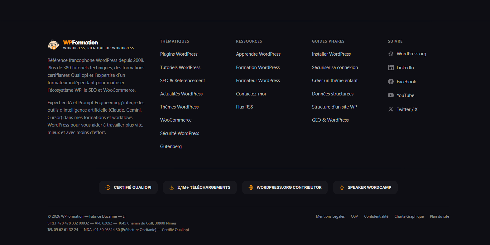 Le footer WordPress est un élément essentiel de la conception et de la mise en page d’un site web