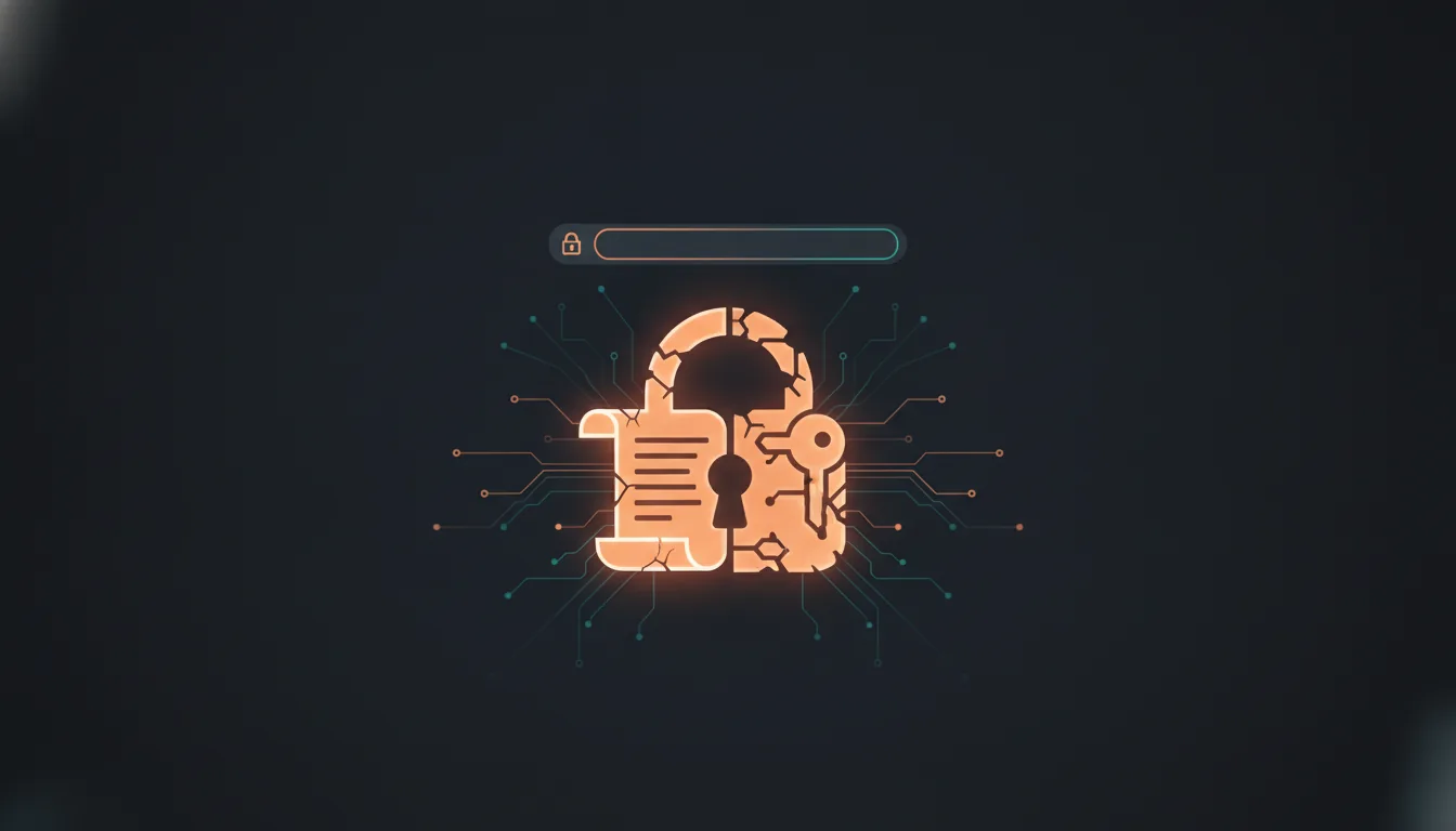 Certificat SSL WordPress symbolisé par un cadenas orange formé d'un certificat et d'une clé