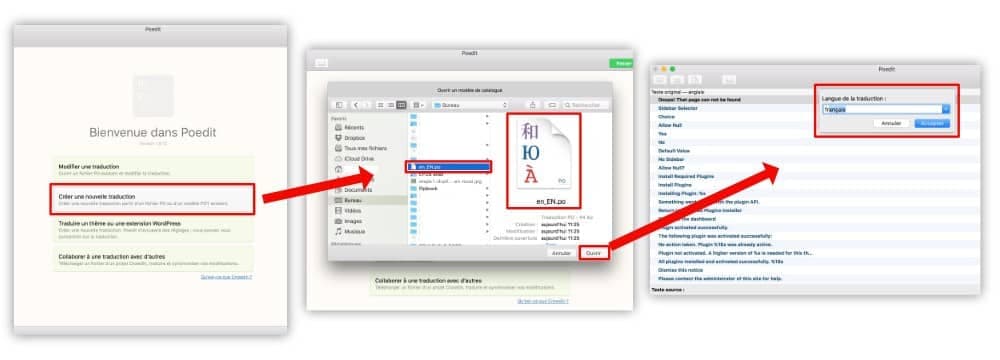 Créer une nouvelle traduction avec Poedit