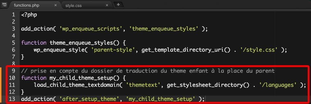 Ajouter une fonction au fichier functions.php