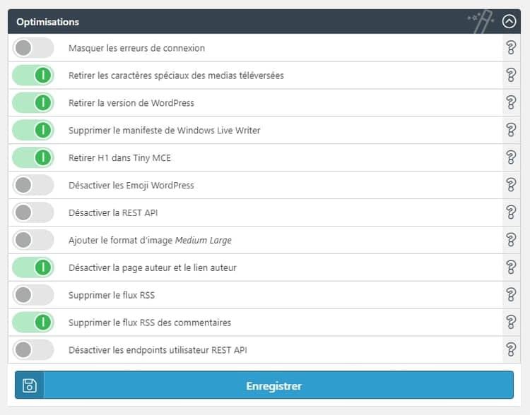 optimisations WPS Bidouille