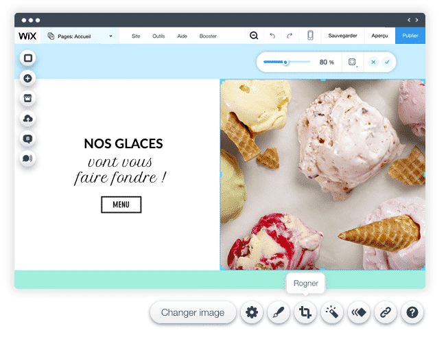 Wix vs WP - l'editeur Wix