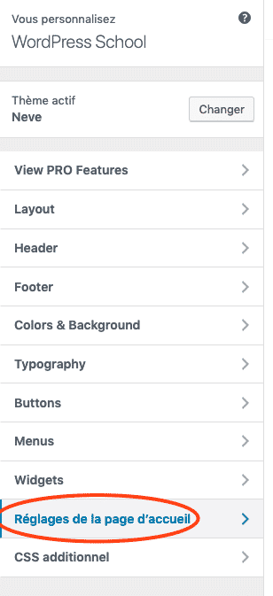 reglage_page_accueil