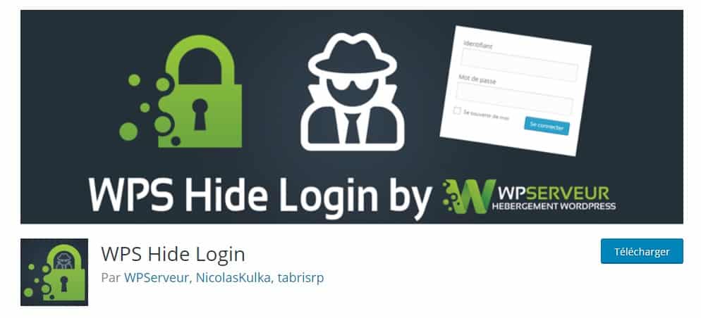 WPS Hide Login - changer URL connexion WordPress