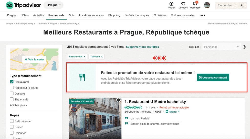 Spot publicité sur trip advisor - wpformation