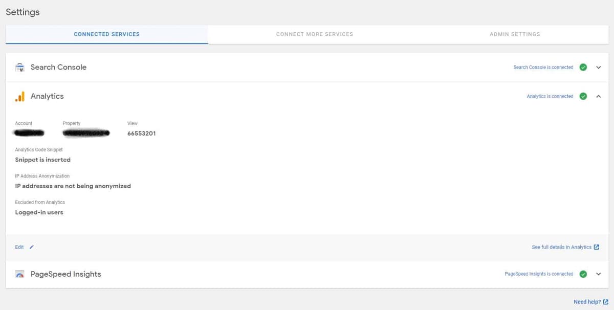configuration google site kit