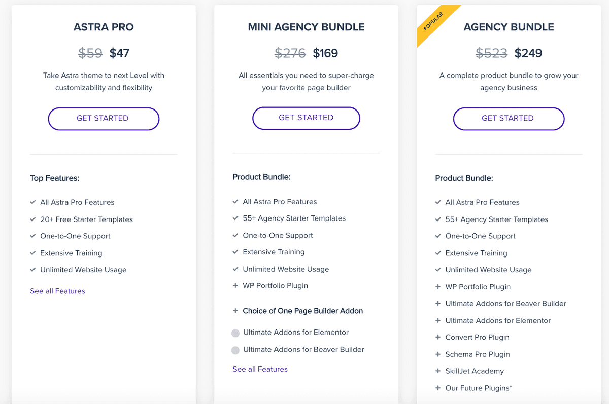 astra wpformation pricing
