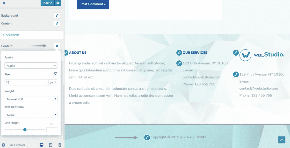 astra wpformation footer 