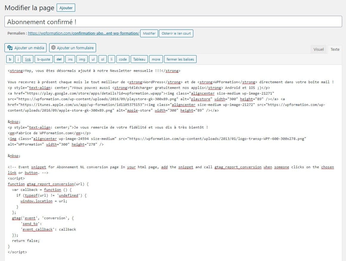 No Plugin Editeur WordPress