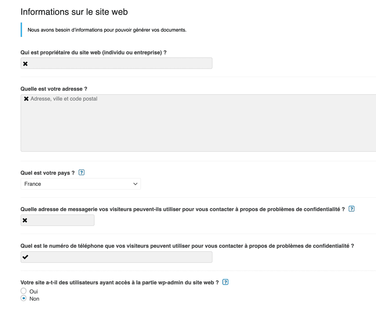 Informations Sur Le Site Web