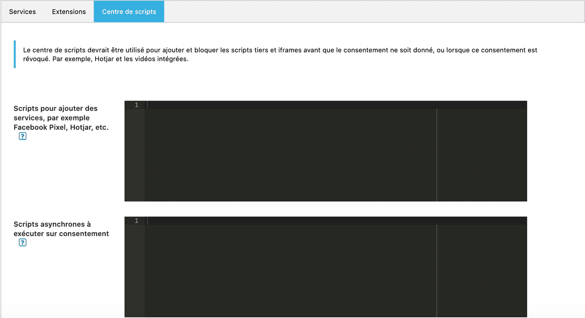 Intégrations Centre De Scripts