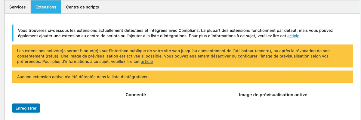 Intégrations Extensions
