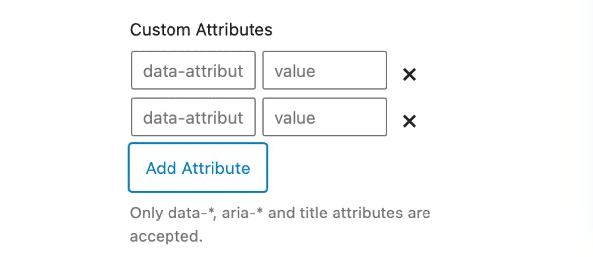 24 attributs personnalisés