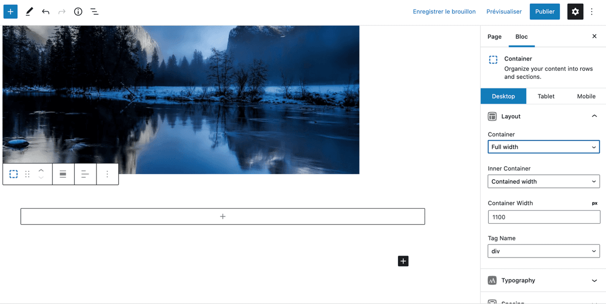 4 éléments container