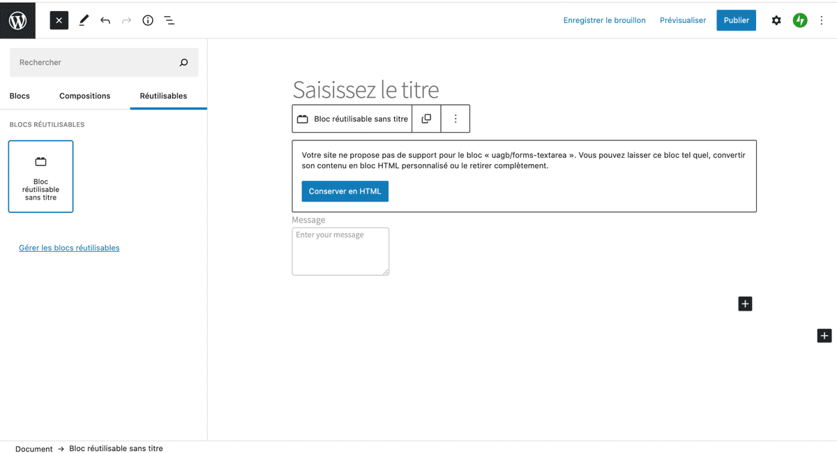 3 blocs réutilisables