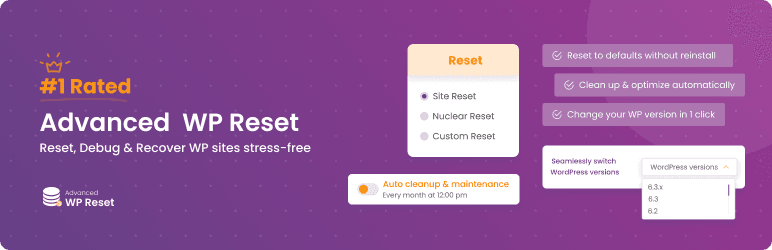Advanced WordPress Reset - plugin de réinitialisation et débogage WordPress
