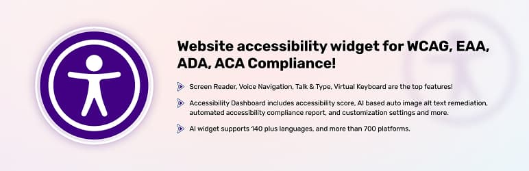 All in One Accessibility : barre d'outils accessibilité pour les visiteurs WordPress