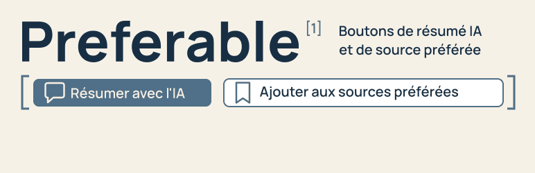 Bannière de l'extension Preferable sur WordPress.org