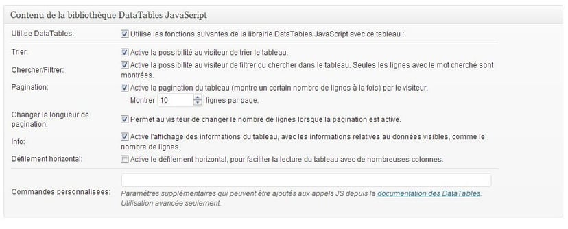 TablePress-Javascript
