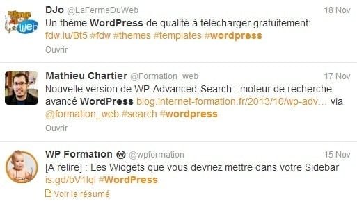 Veille WordPress sur Twitter en 2013 avec hashtags et listes