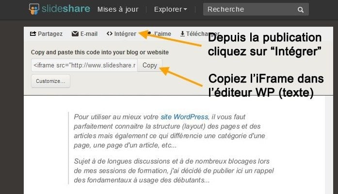 ajouter-slideshare-presentation-WordPress