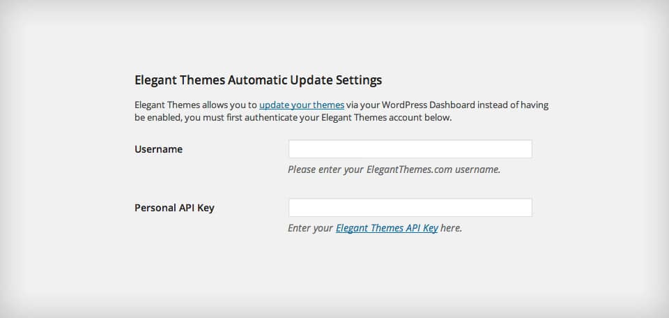 mettre à jour son thème elegantthemes