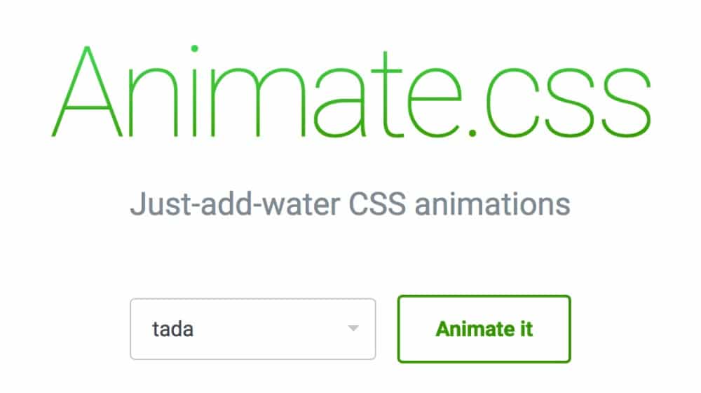 Bibliothèque Animate.css
