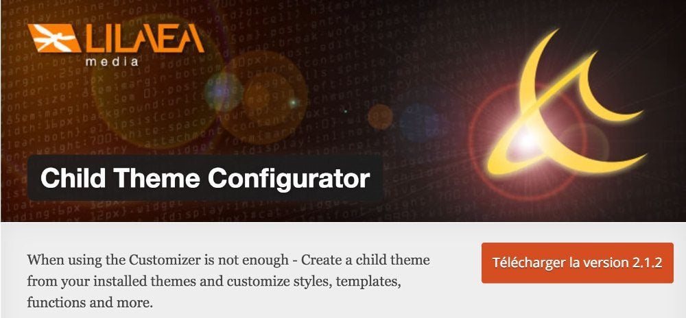 Plugin Child Theme Configurator