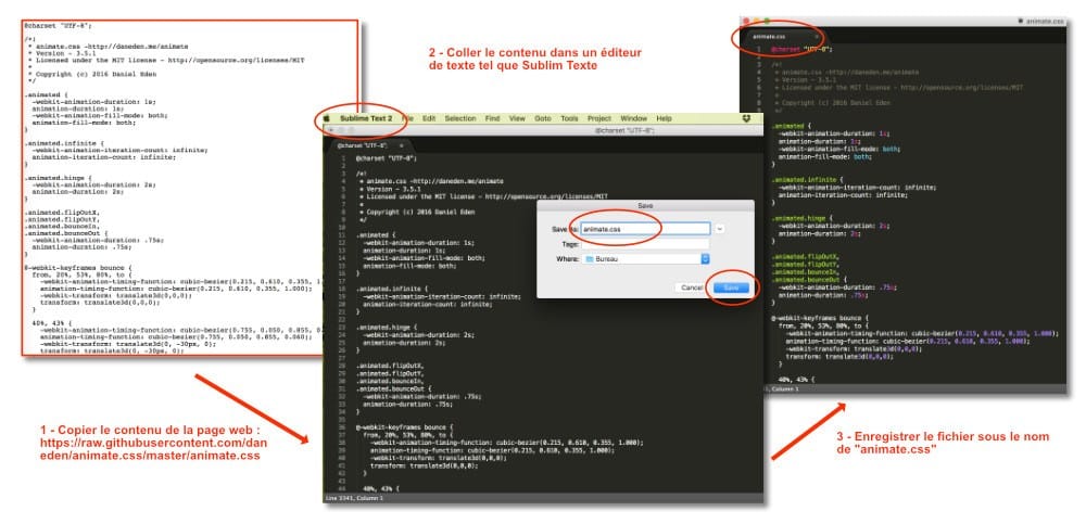 Créer un fichier Animate.css
