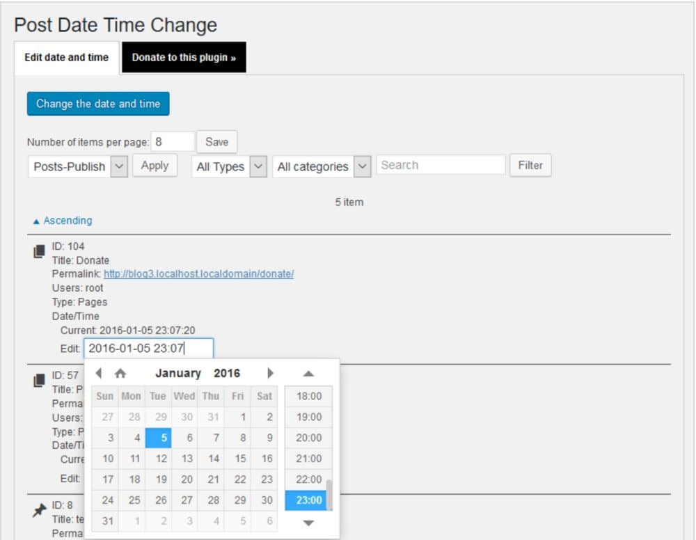 Plgin Post Date Time Change