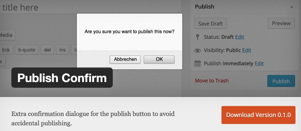 Plugin WordPress - Plublish Confirm