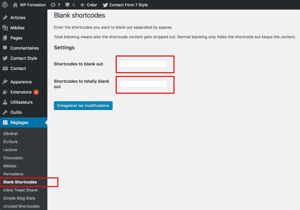 Blank Shortcode Test