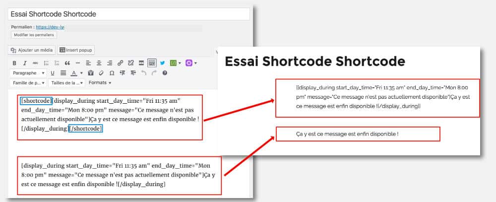 Shortcode Shortcode Test