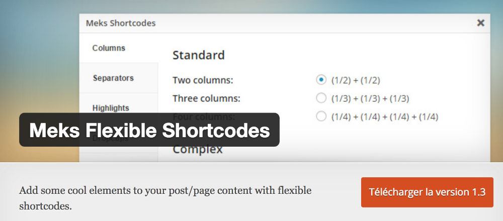 Meks Flexible Shortcodes