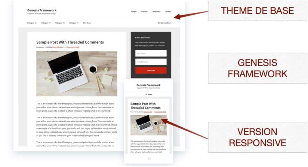 Capture d'un thème Genesis de base