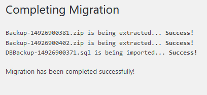 Plugin WordPress Move — message 
