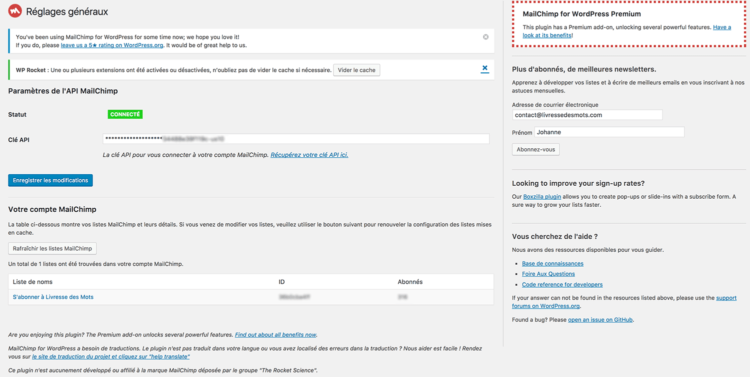 MailChimp for WordPress 1