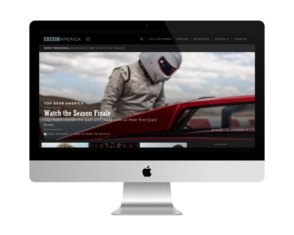 Le site BBC America fait avec WordPress