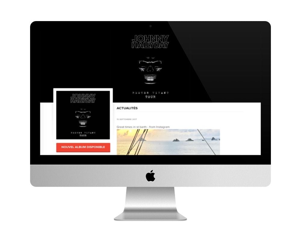 Le site de Johnny Hallyday fait avec WordPress