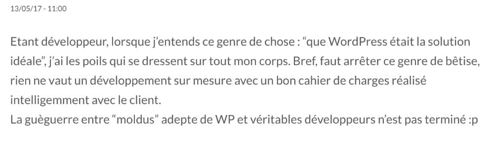 Pensées d'un développeur puritain