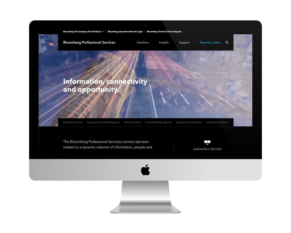 Site de Bloomberg Professional est fait avec WordPress
