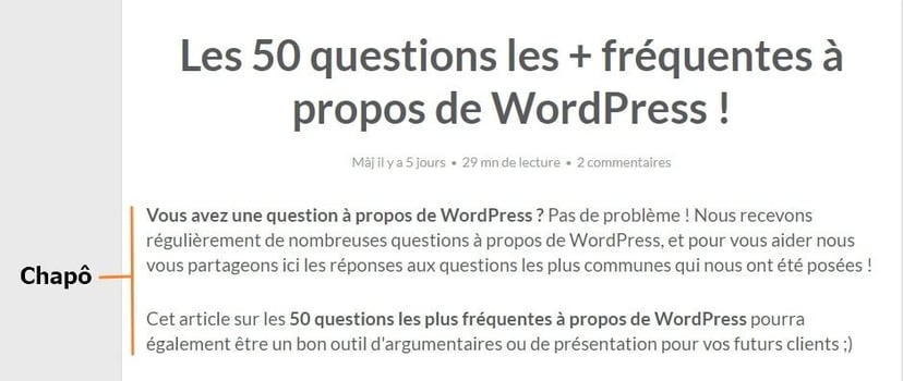 chapo article WordPress