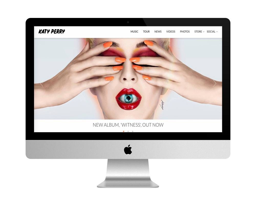 Site officiel de Katy Perry est fait avec WordPress