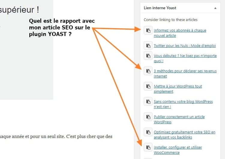 linking interne yoast