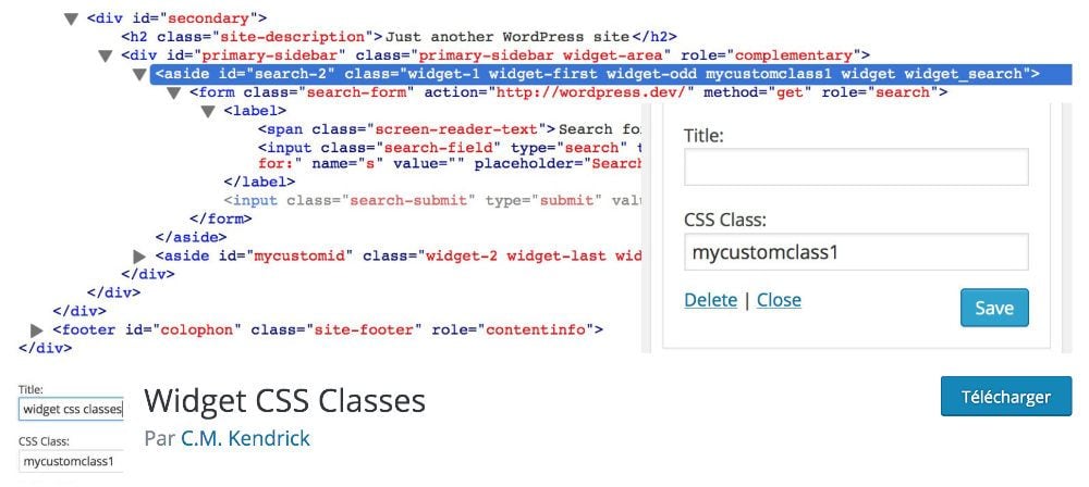 plugin widget css classes