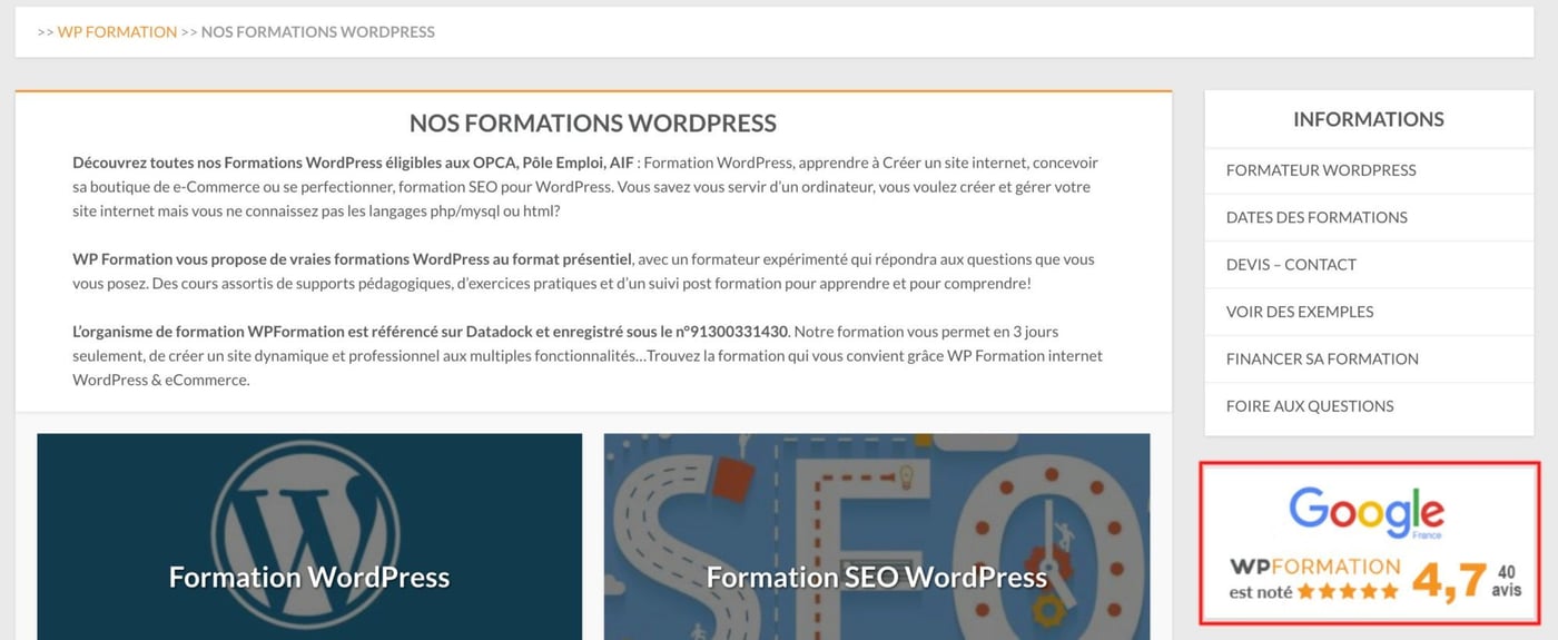 Signaux de confiance - Avis utilisateurs