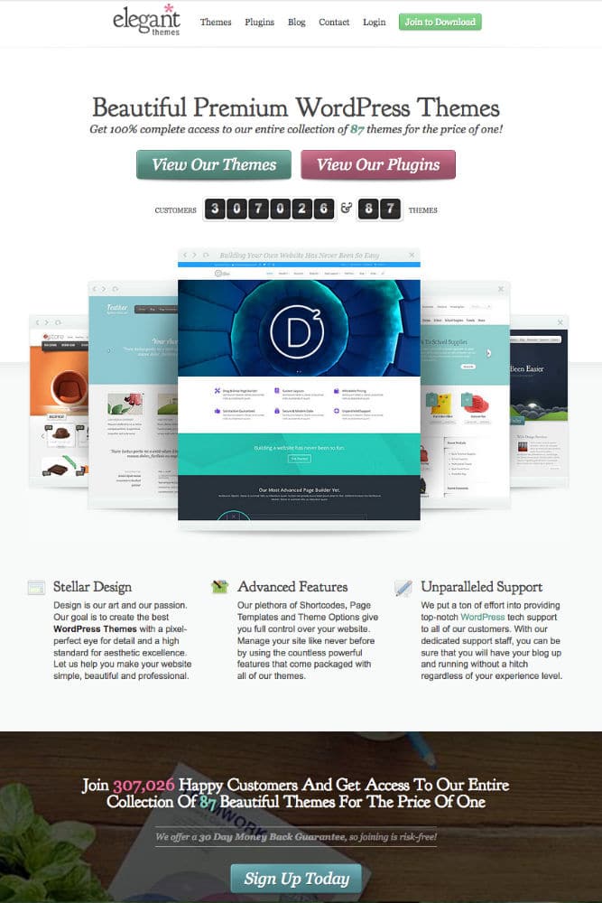 La version du site de ET à la fin 2015