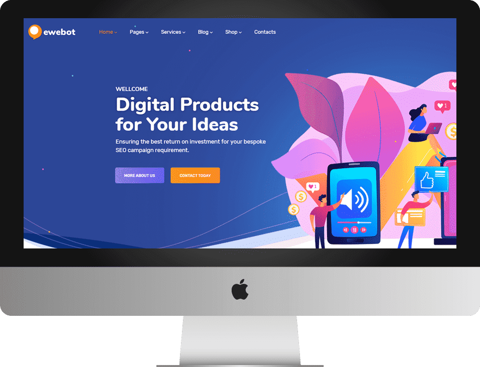 theme ewebot compatible compatible avec Gutenberg